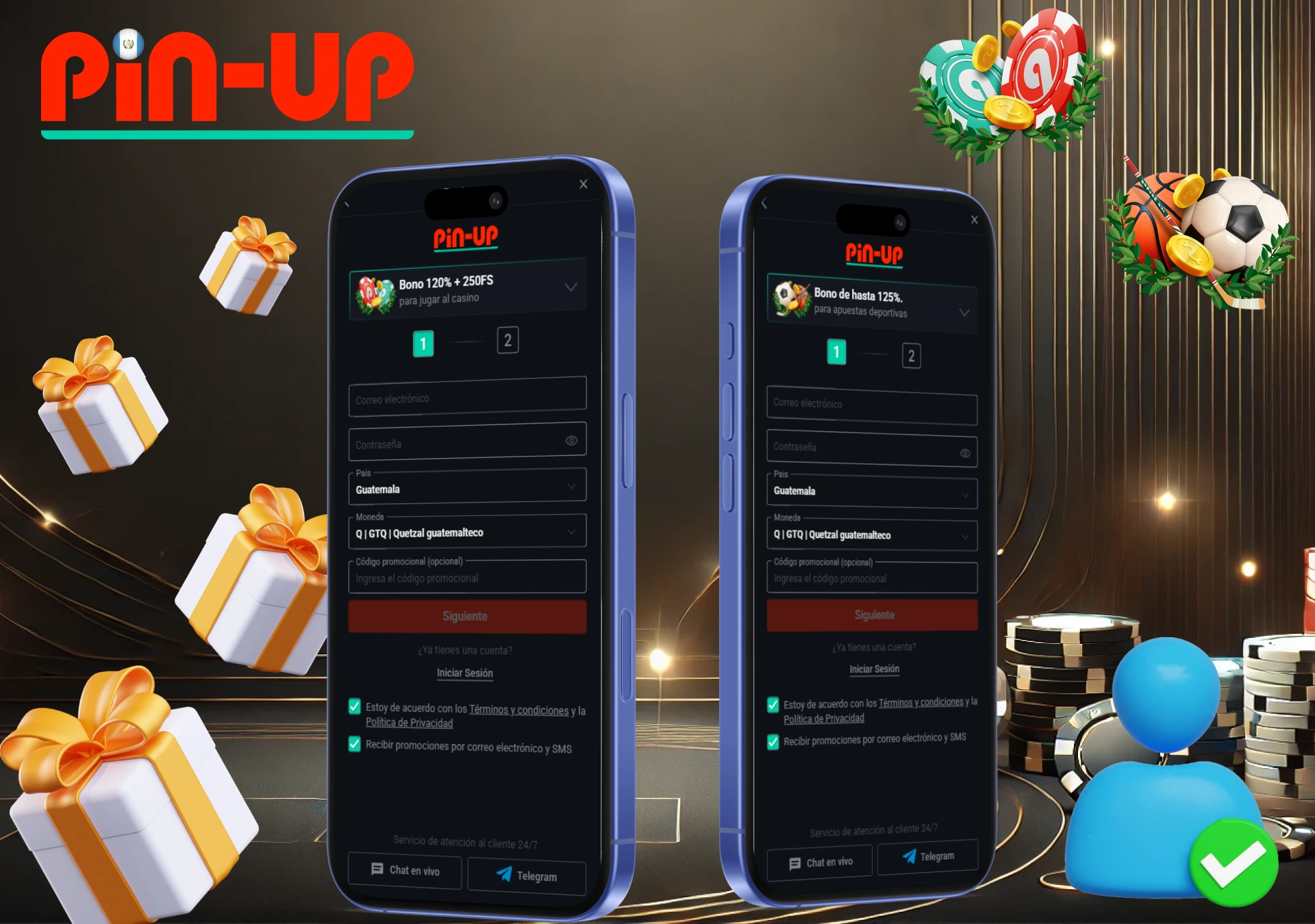Proceso de registro en el casino y casa de apuestas